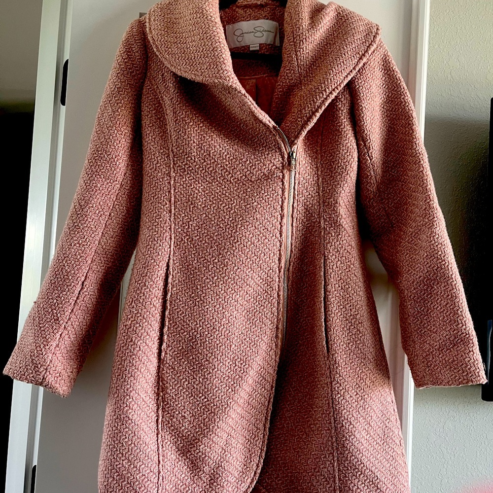 Light pink Jessica Simpson zipper pea coat